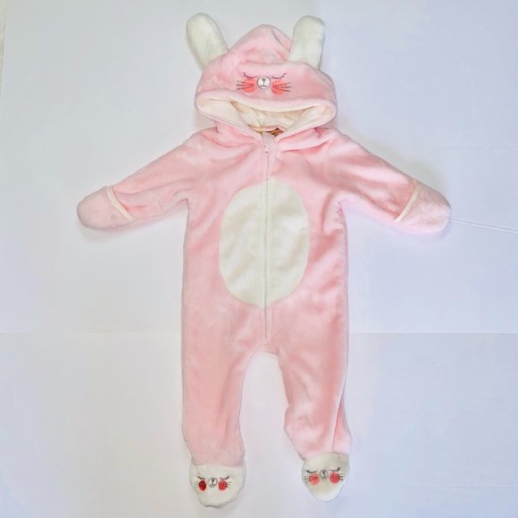 Penelope Mack Pink Bunny Bunting Suit Size 3-6 months - Picture 1 of 6